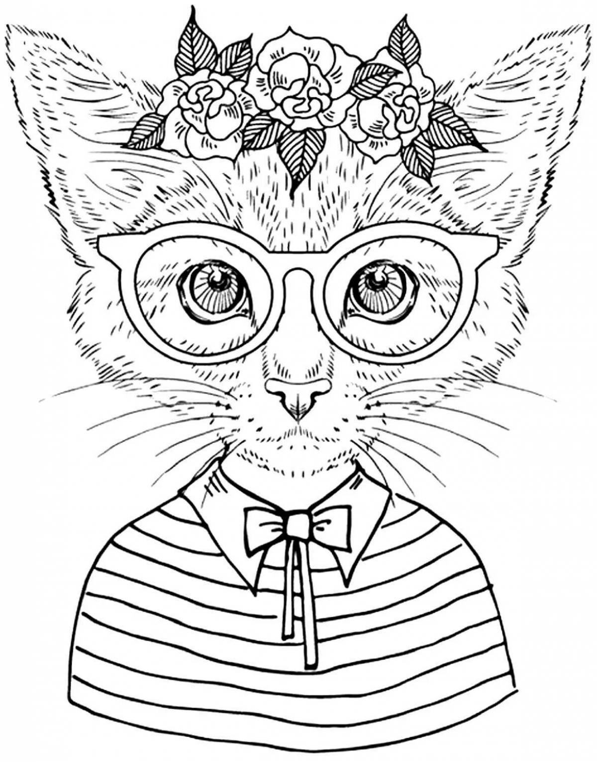 Coloring page vivacious letter eater antistress