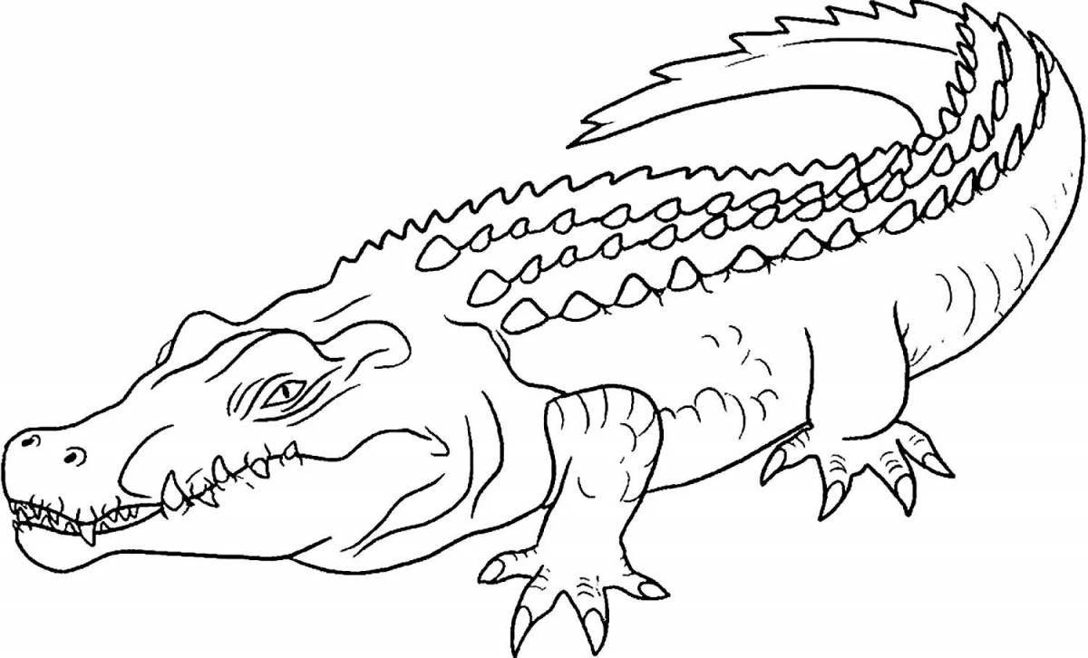 Monty cute alligator coloring book