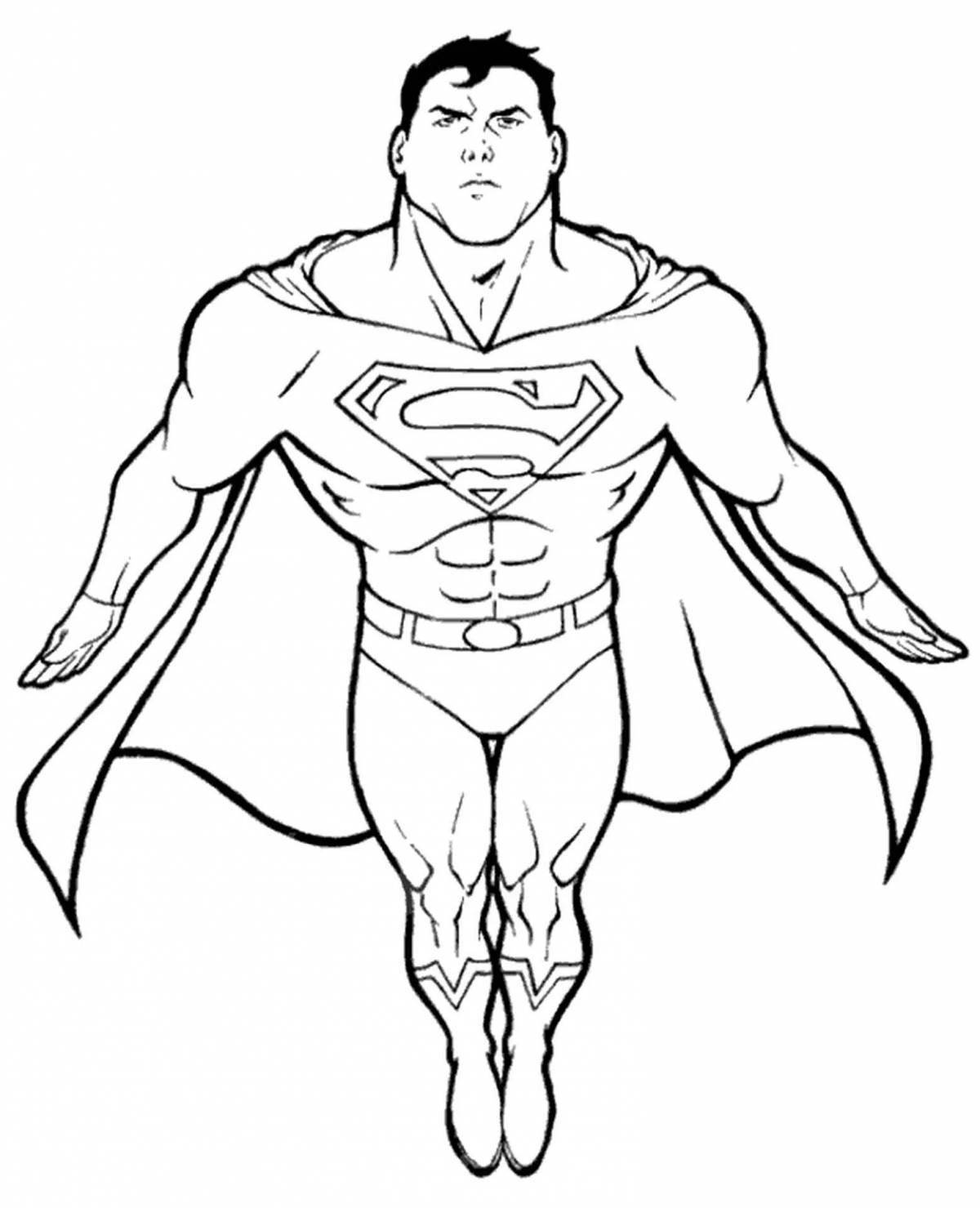 Роскошная раскраска супермен
