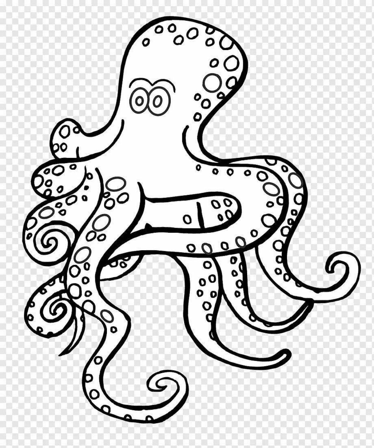 Exquisite changeling octopus coloring book