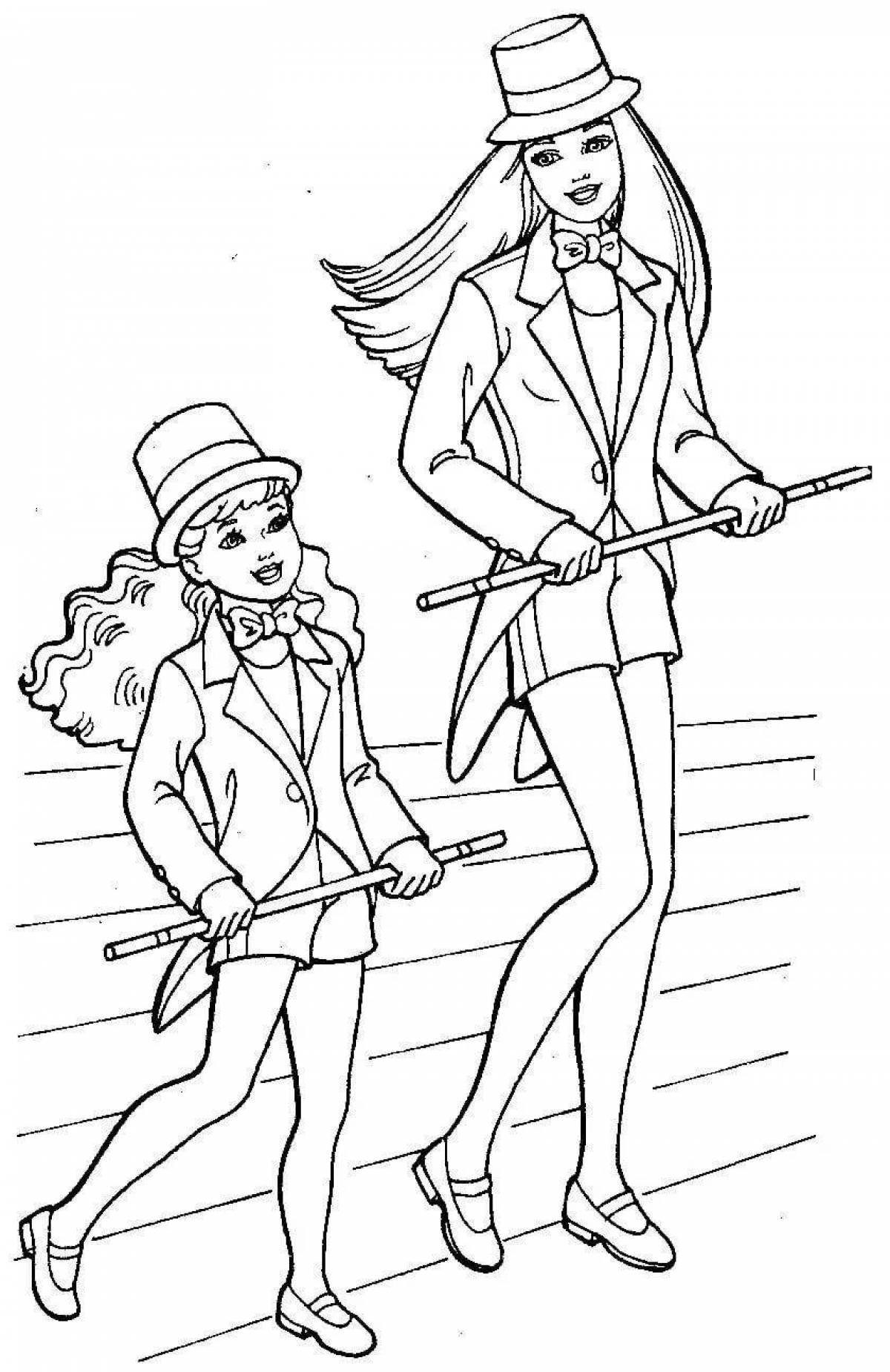 Great barbie doctor coloring page