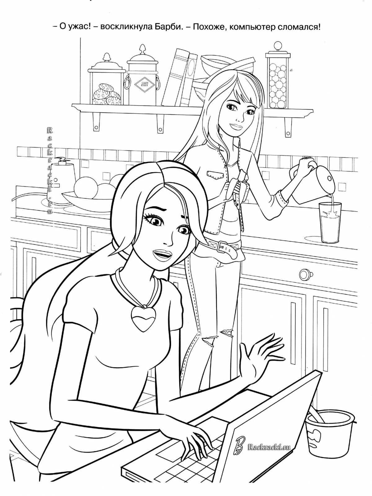 Exquisite barbie doctor coloring book