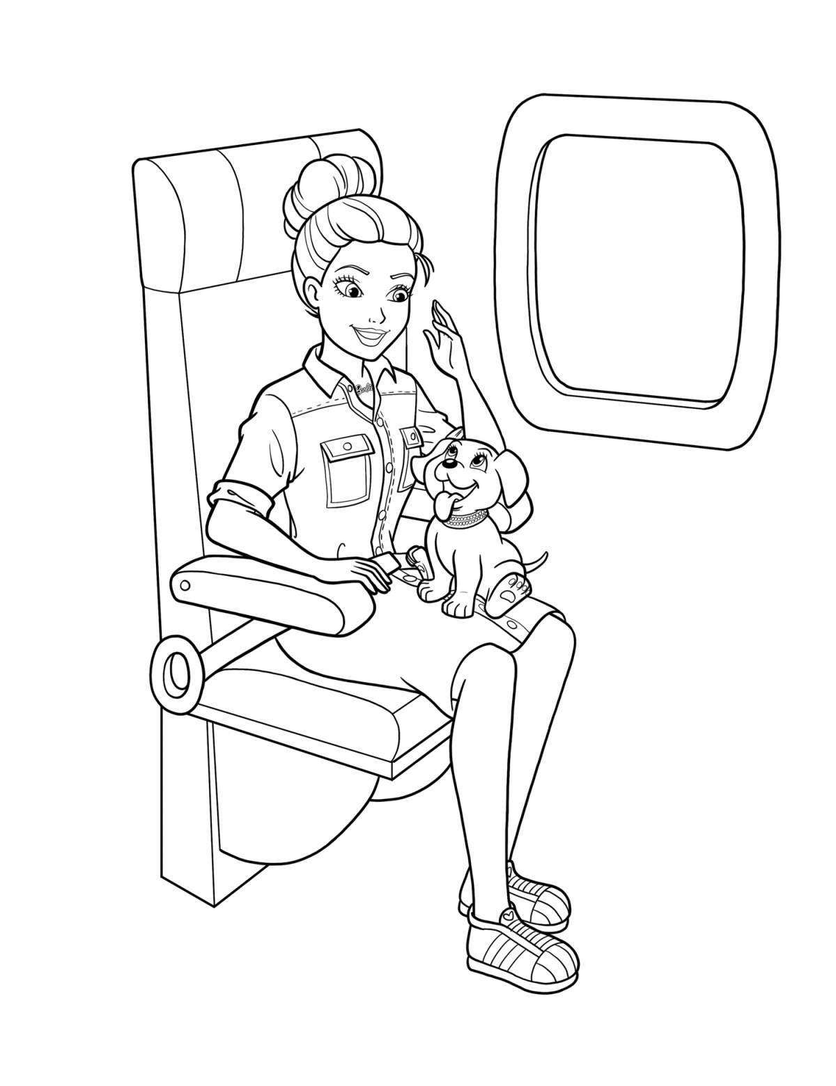 Coloring book gorgeous barbie doctor