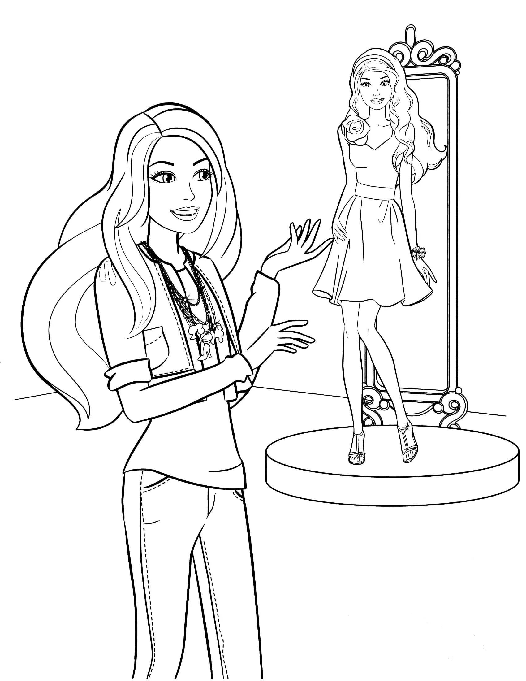 Barbie Doctor Live Coloring Page