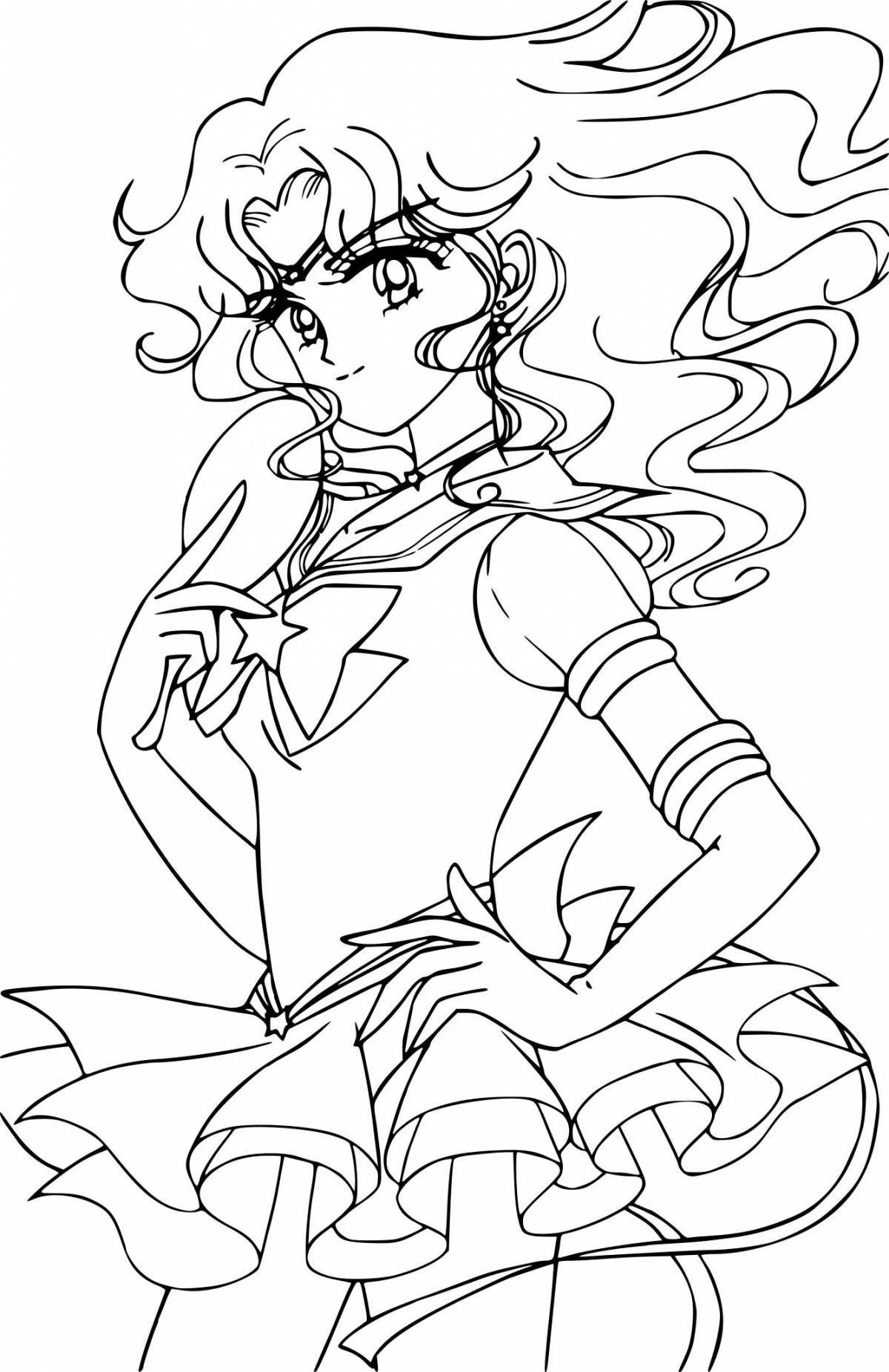 Charming coloring sailor neptune