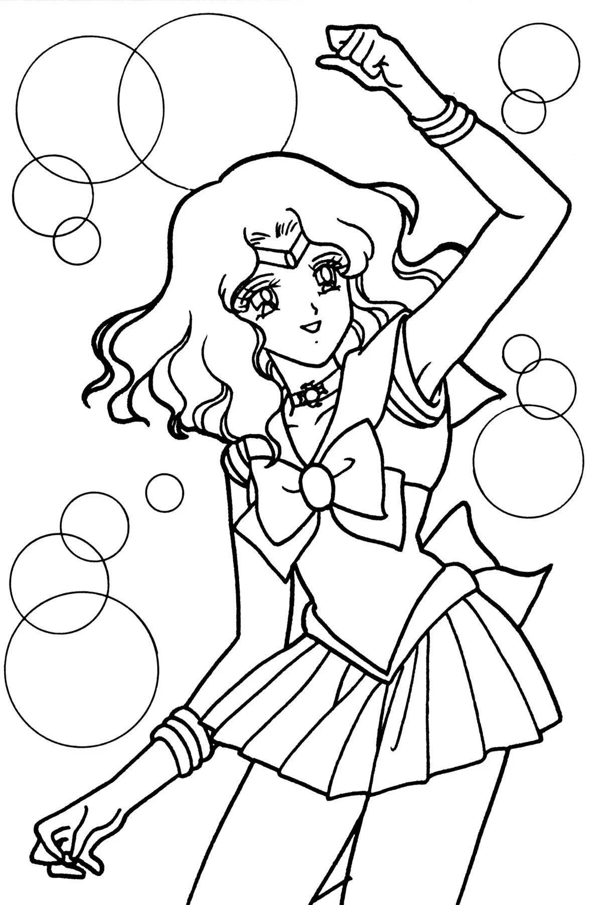 Sailor Neptune's dazzling coloring book