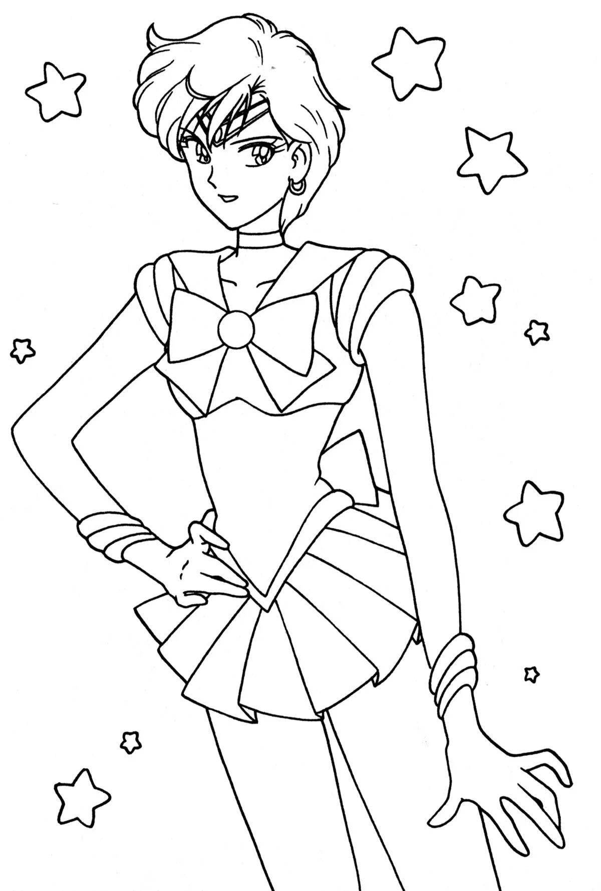 Sailor Neptune's elegant coloring book