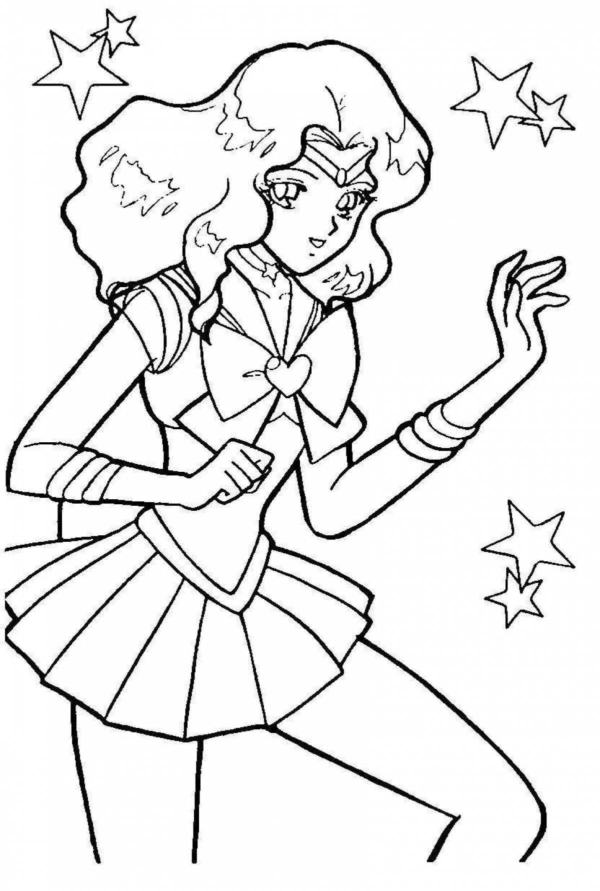 Blessed Sailor Neptune coloring book