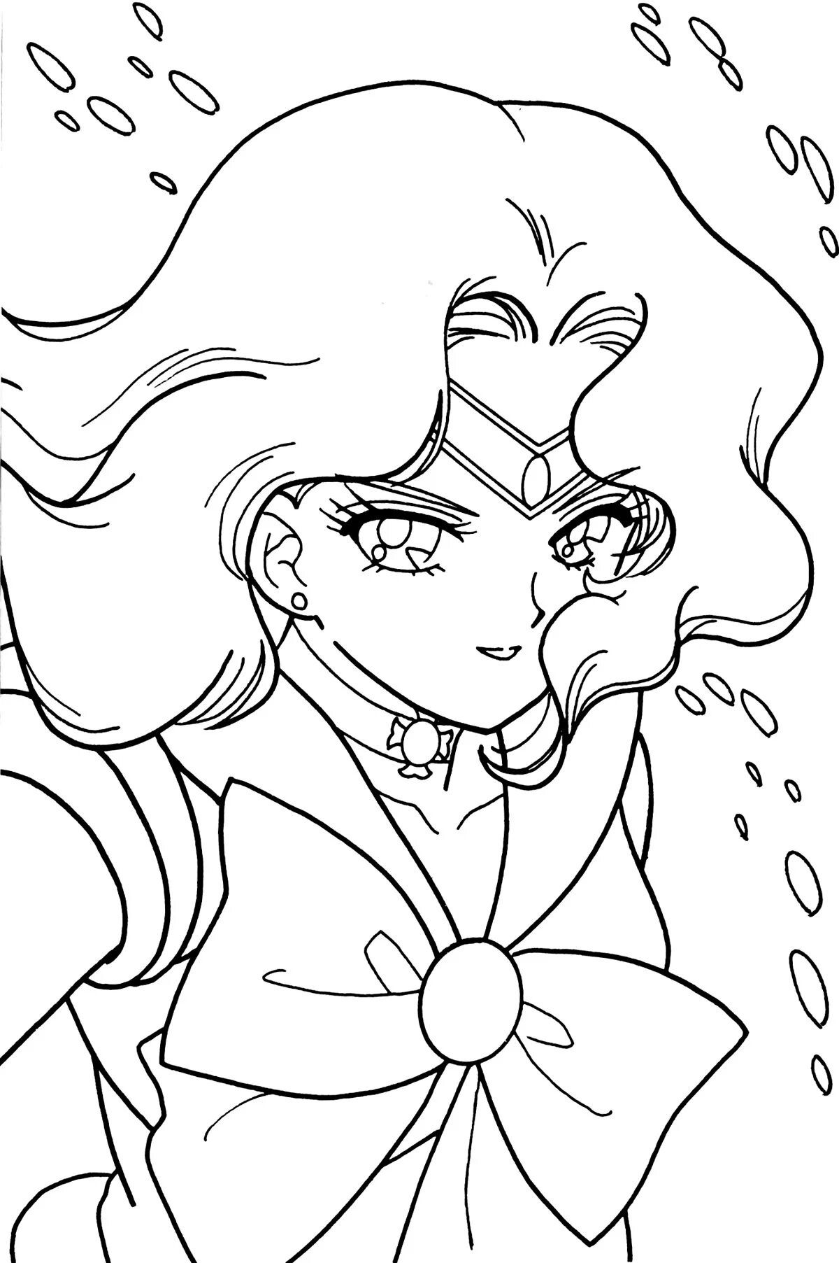 Sparkling sailor neptune coloring book