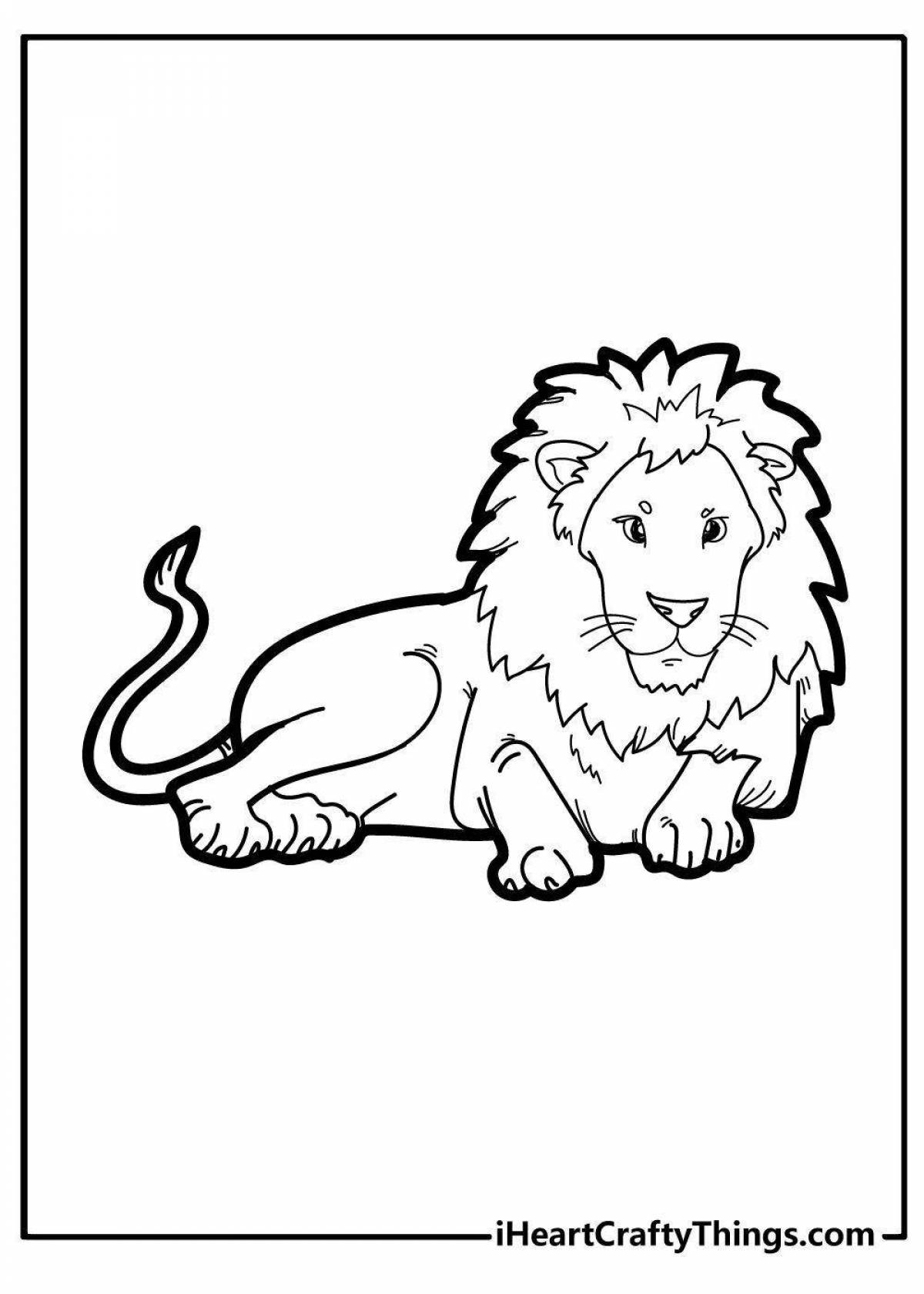 Lion head coloring page