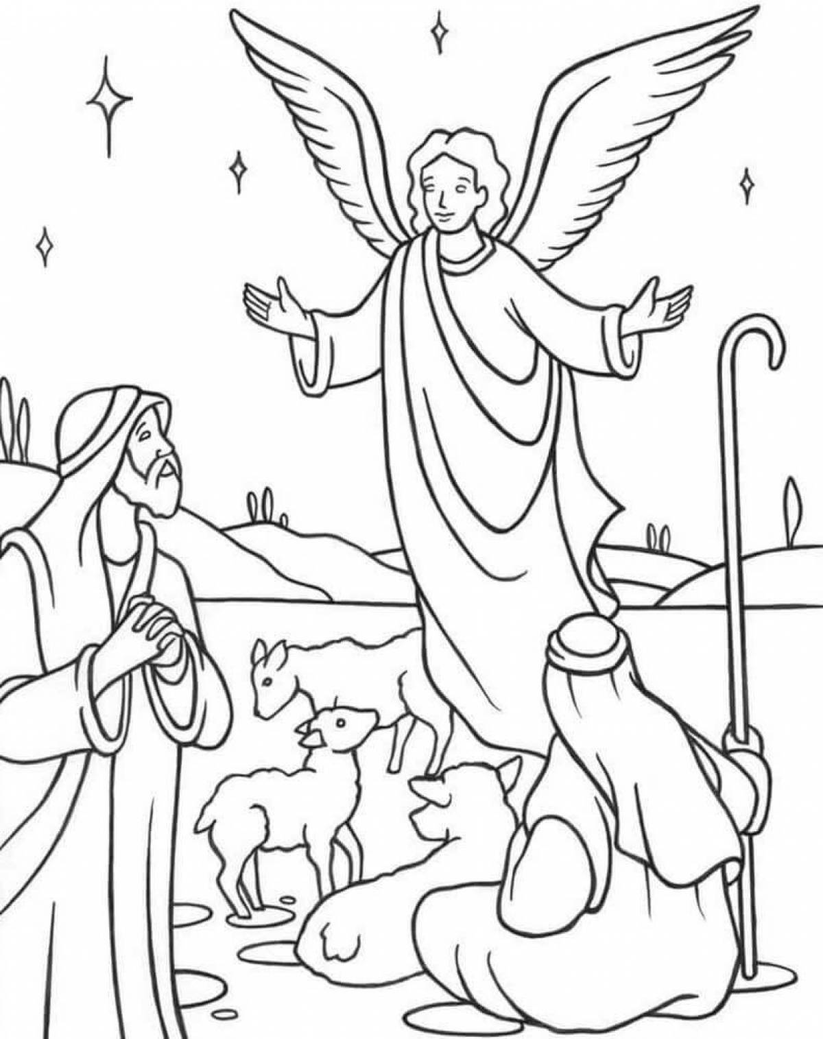 Exciting Shepherd Christmas Coloring Pages