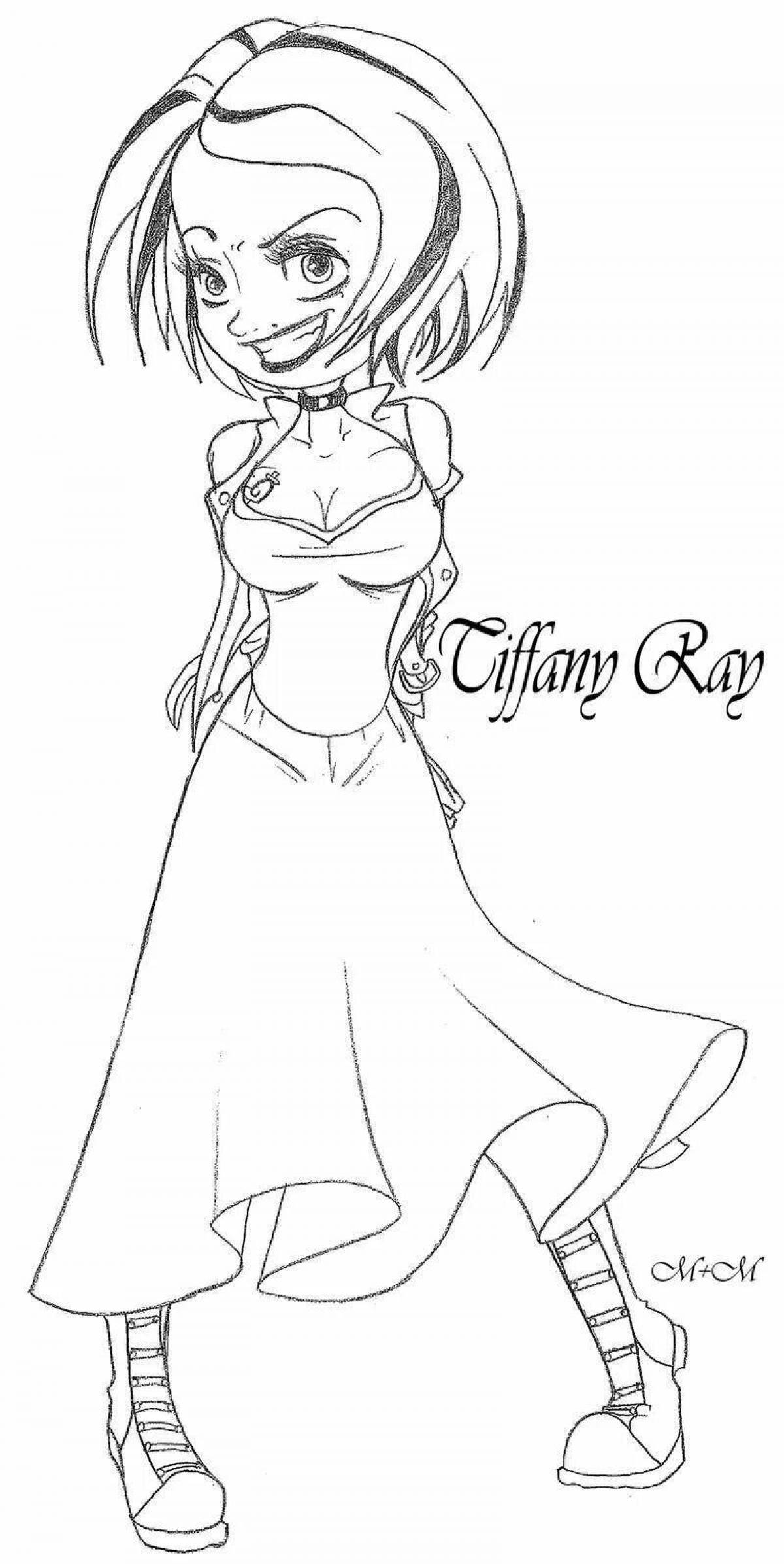 Radiant coloring page doll анабель