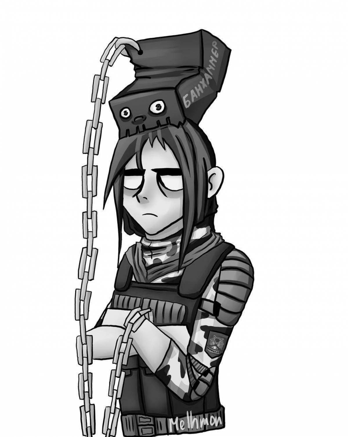 Великолепная страница раскраски монолита