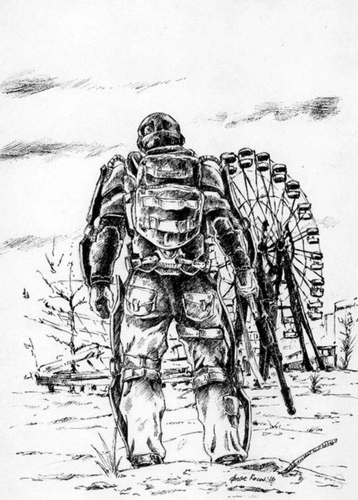 Раскраска элегантный монолит