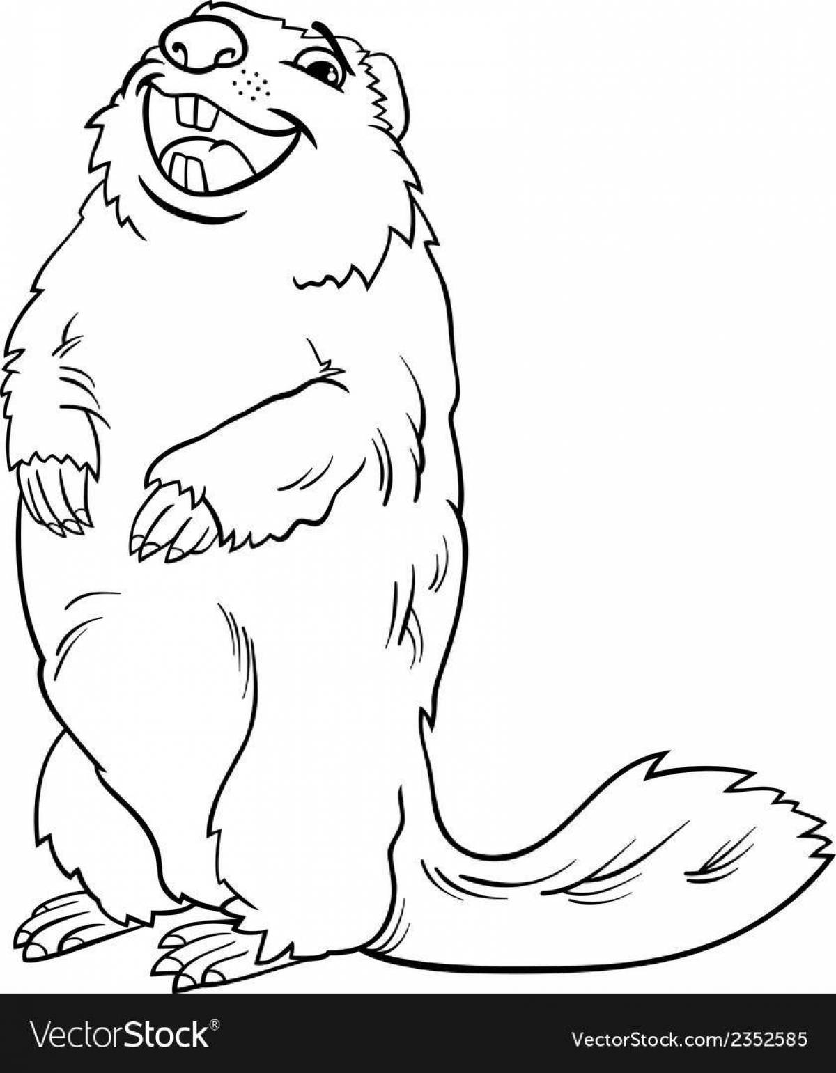 Glory Groundhog Day coloring page