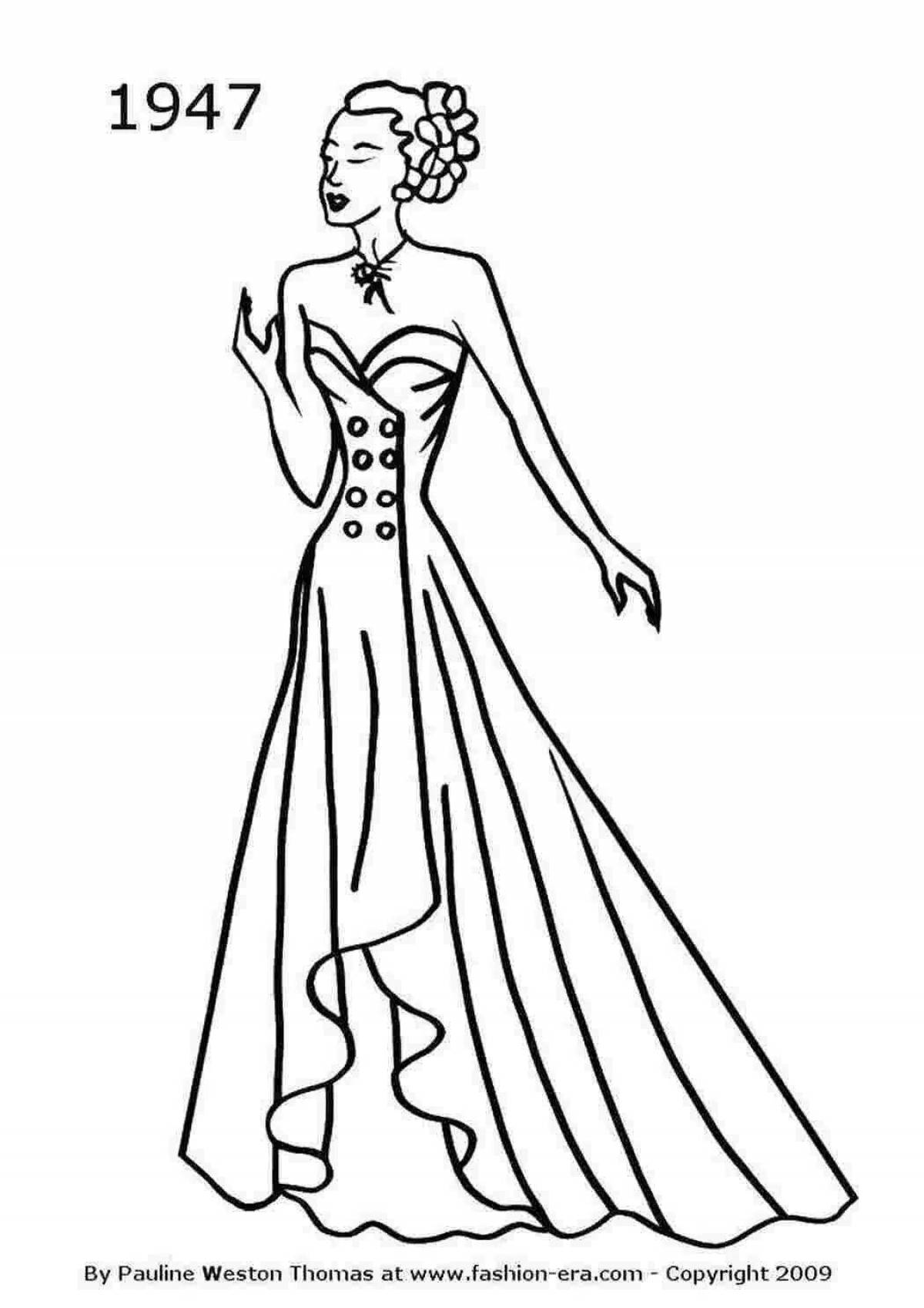 Luxury ball gown coloring book