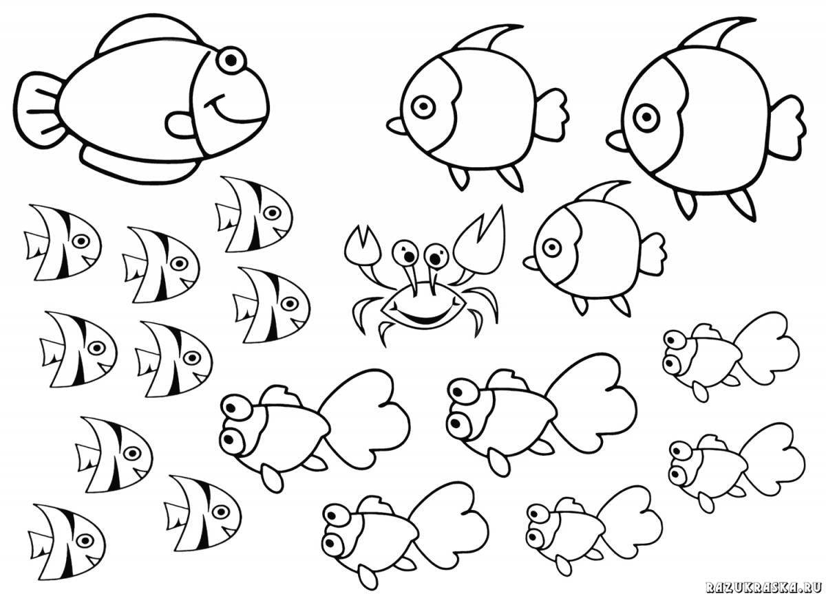 Coloring live little fish