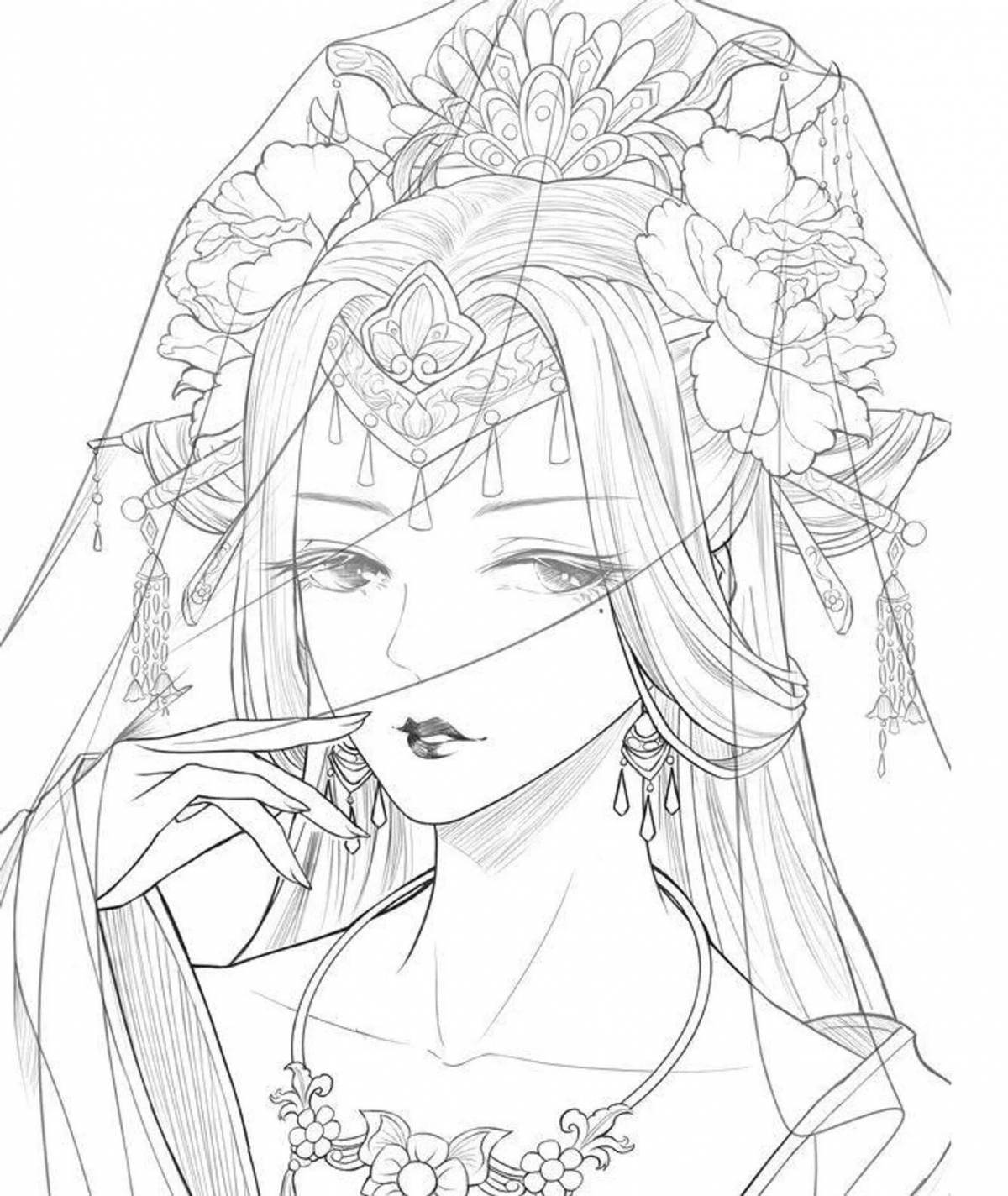 Photo Japanese anime exotic coloring book