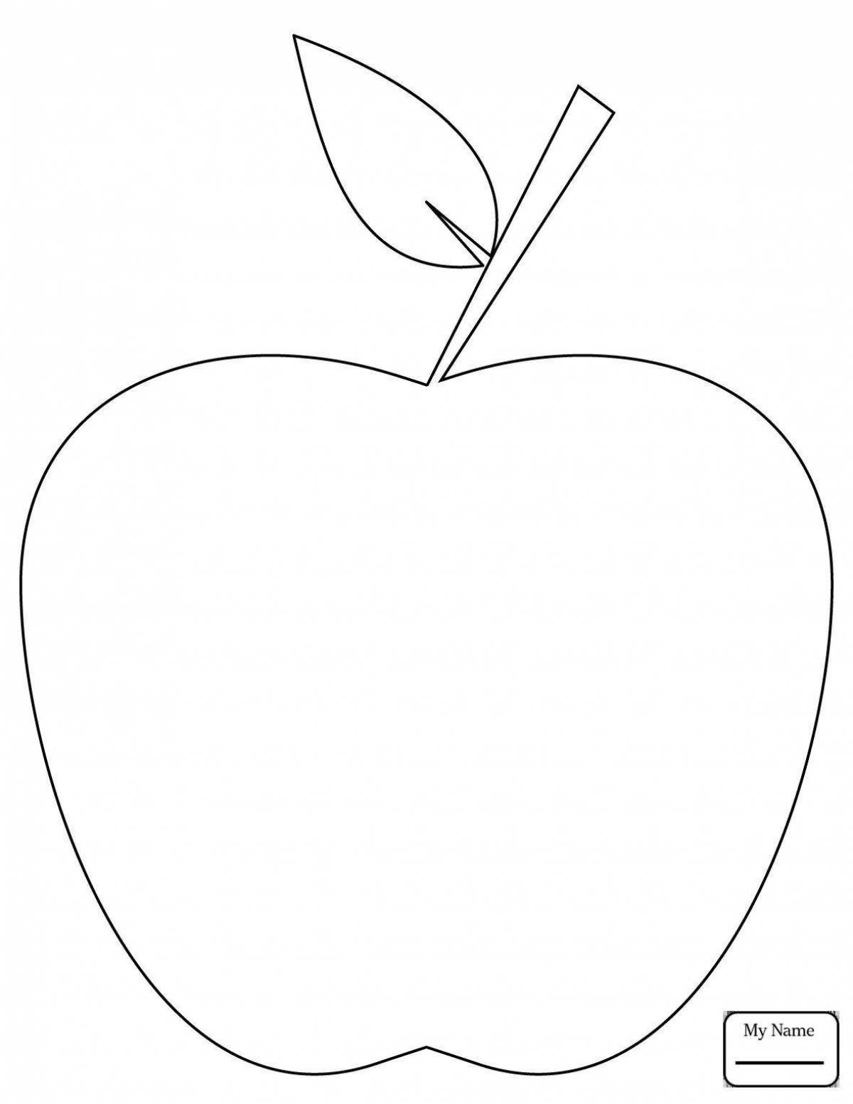 Attractive apple pattern coloring page