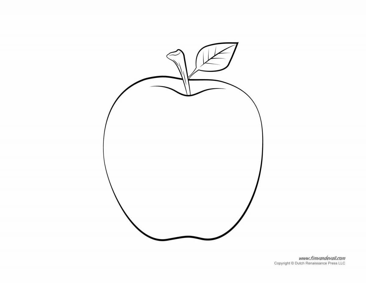 Cute apple coloring book