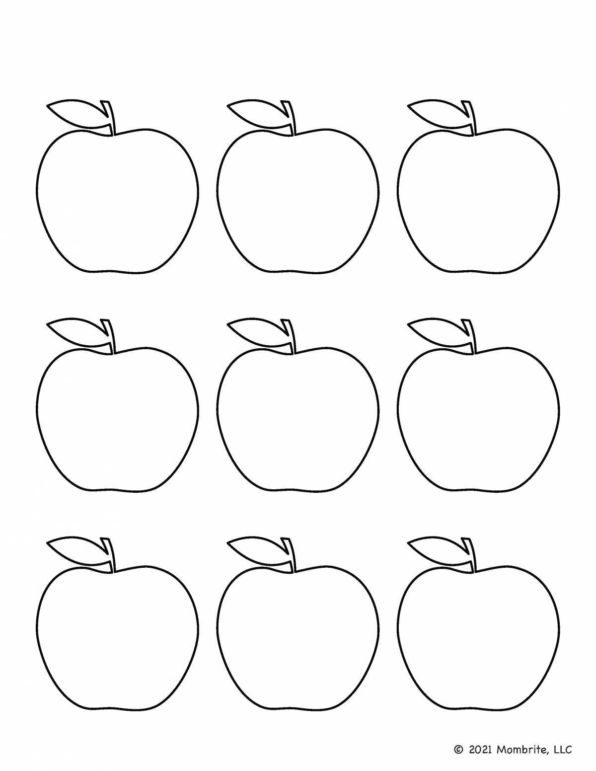Inspirational apple pattern coloring book