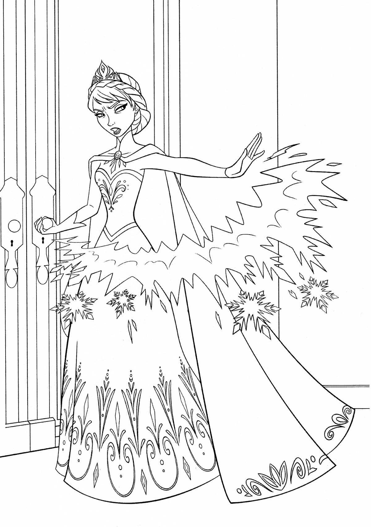 Coloring page glorious queen elsa