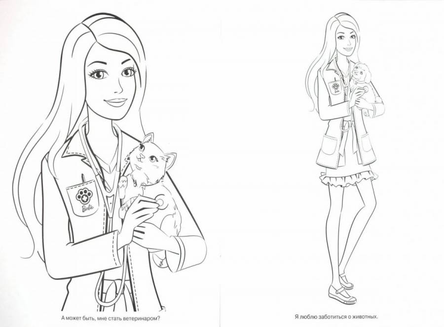 Coloring Pages Barbie doctor (28 pcs) download or print for free 18012