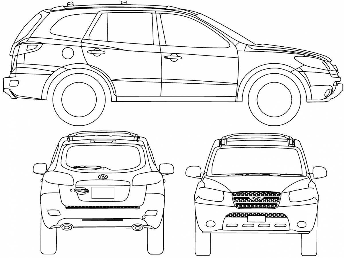 Hyundai Santa Fe 2 чертеж