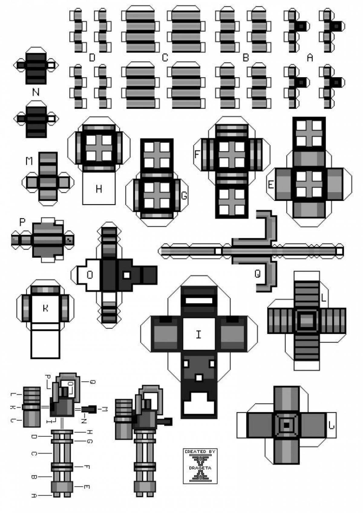 Papercraft развёртки майнкрафт