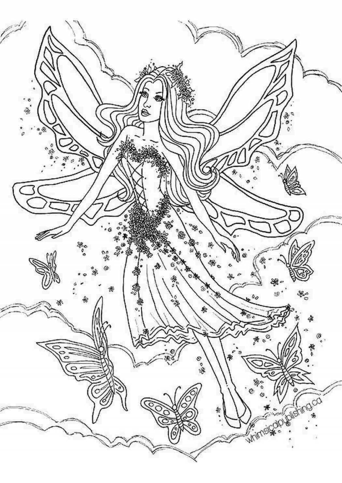 Photo Great coloring princess butterfly