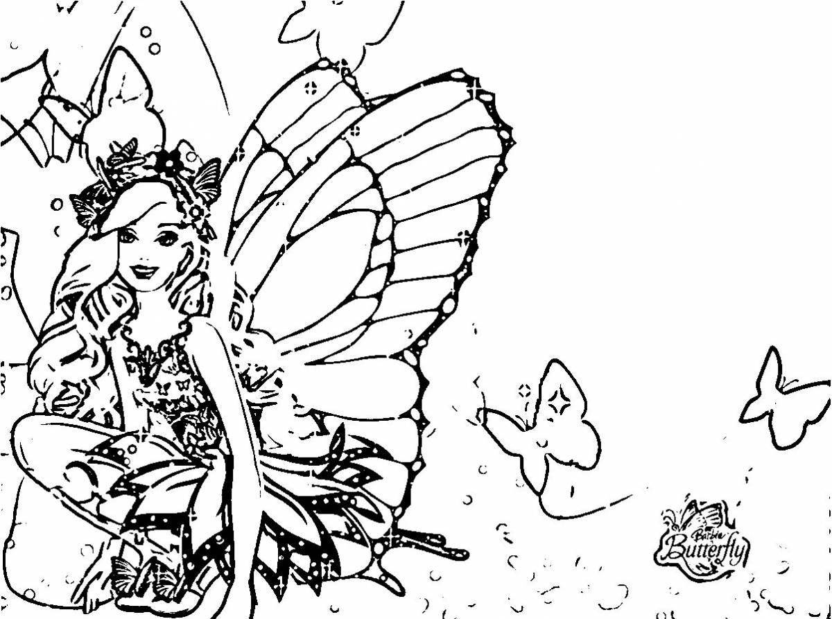Sparkling princess butterfly coloring book