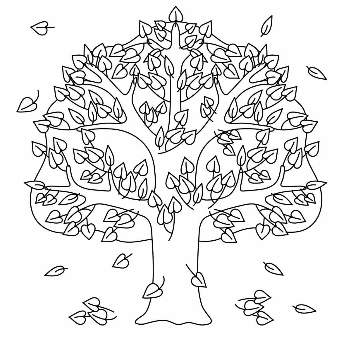 Charming maple coloring page