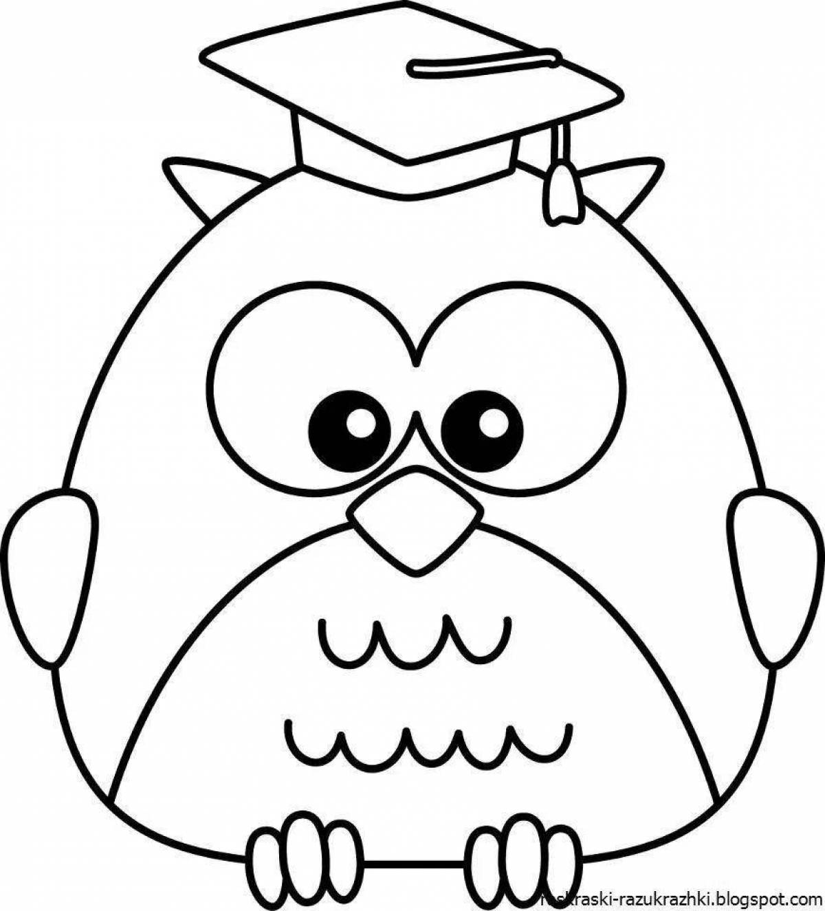 Coloring page magic owl