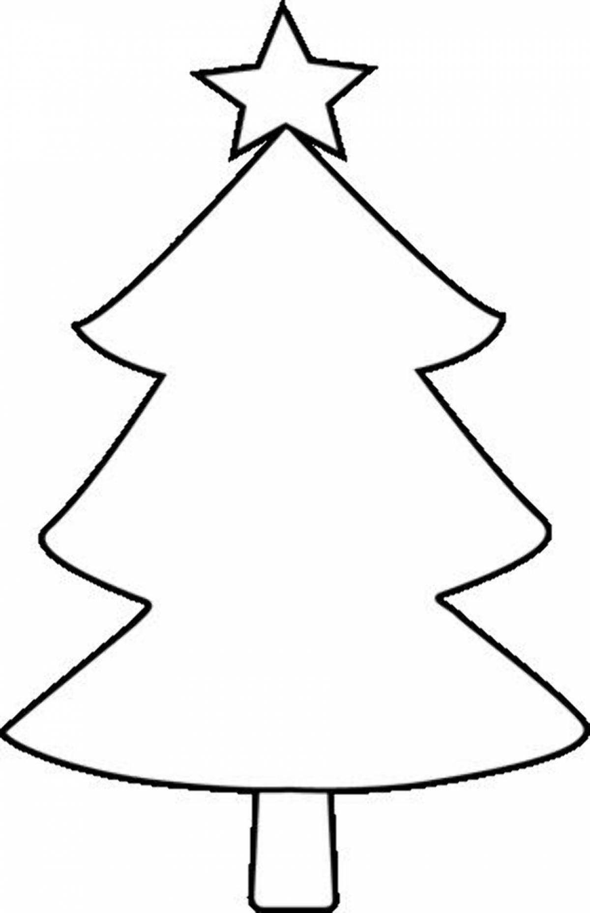 Gorgeous coloring Christmas tree outline