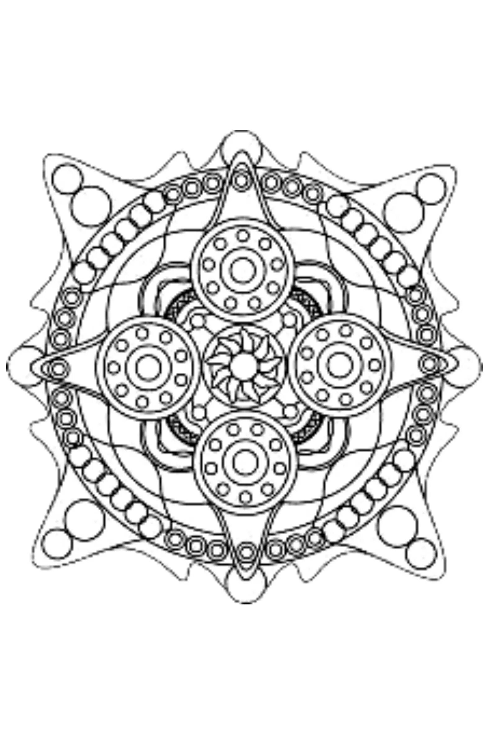 Coloring mandala with a stroke of money