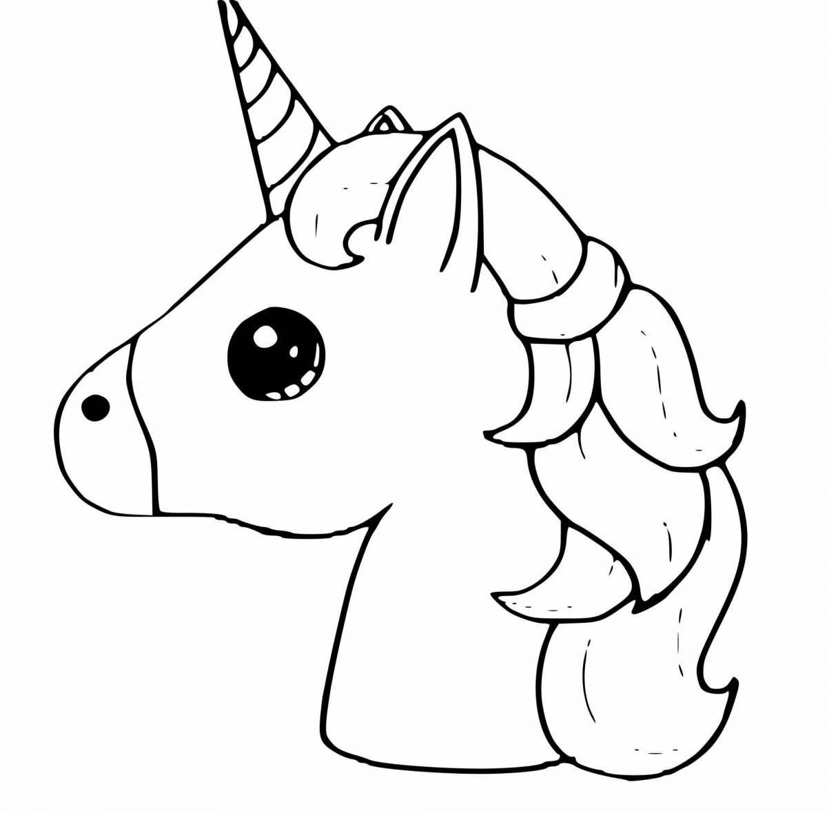 Violent coloring light unicorn