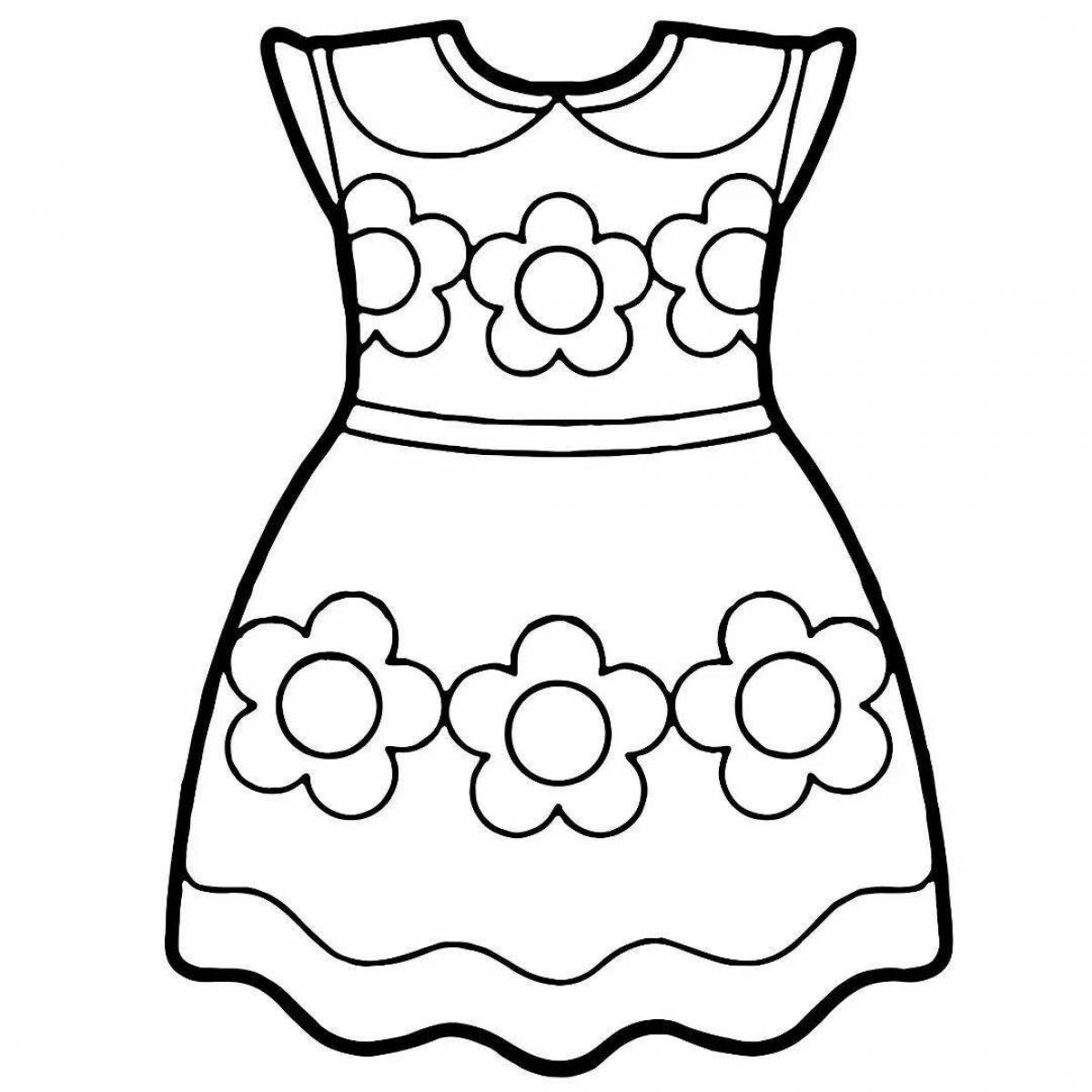 Fancy dress pattern coloring page