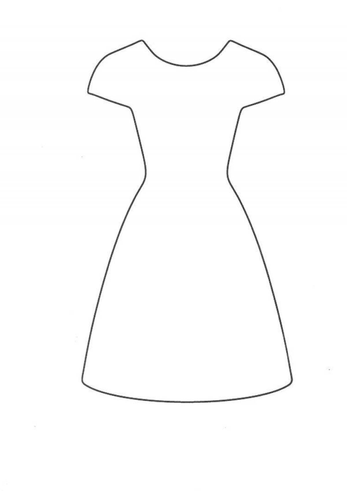 Artistic dress coloring page