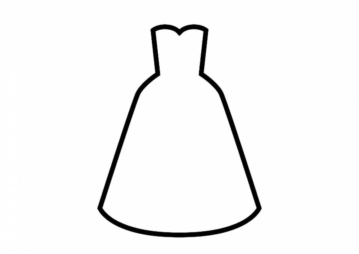 Creative dress coloring page