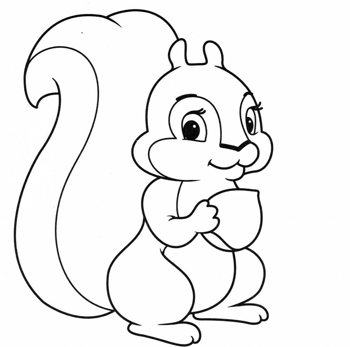 Charming squirrel drawing