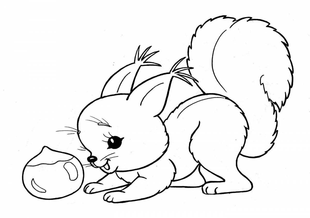 Cute drawing of a squirrel