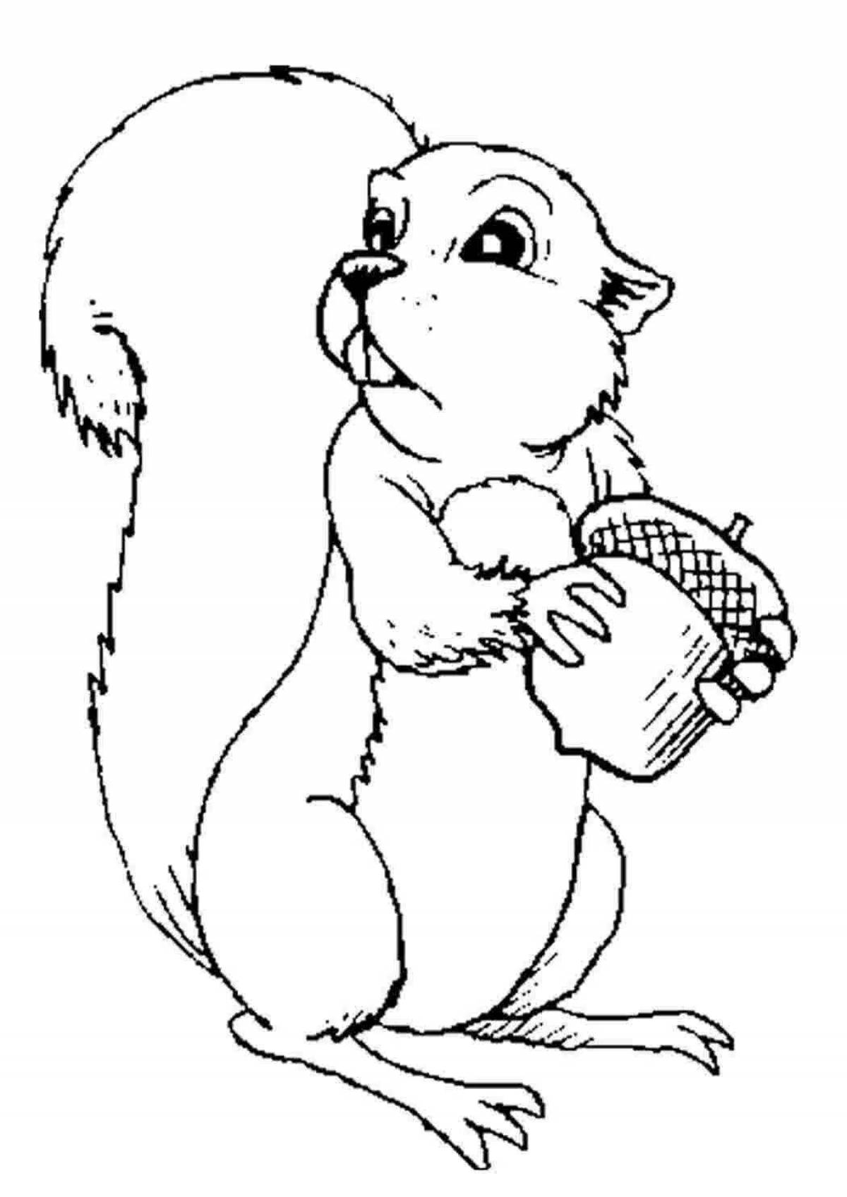 A fascinating drawing of a squirrel