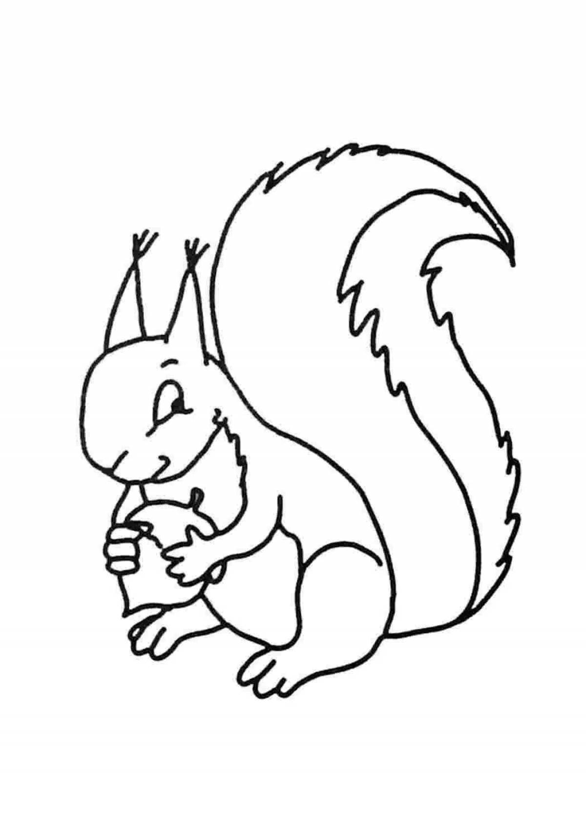 Delicate drawing of a squirrel