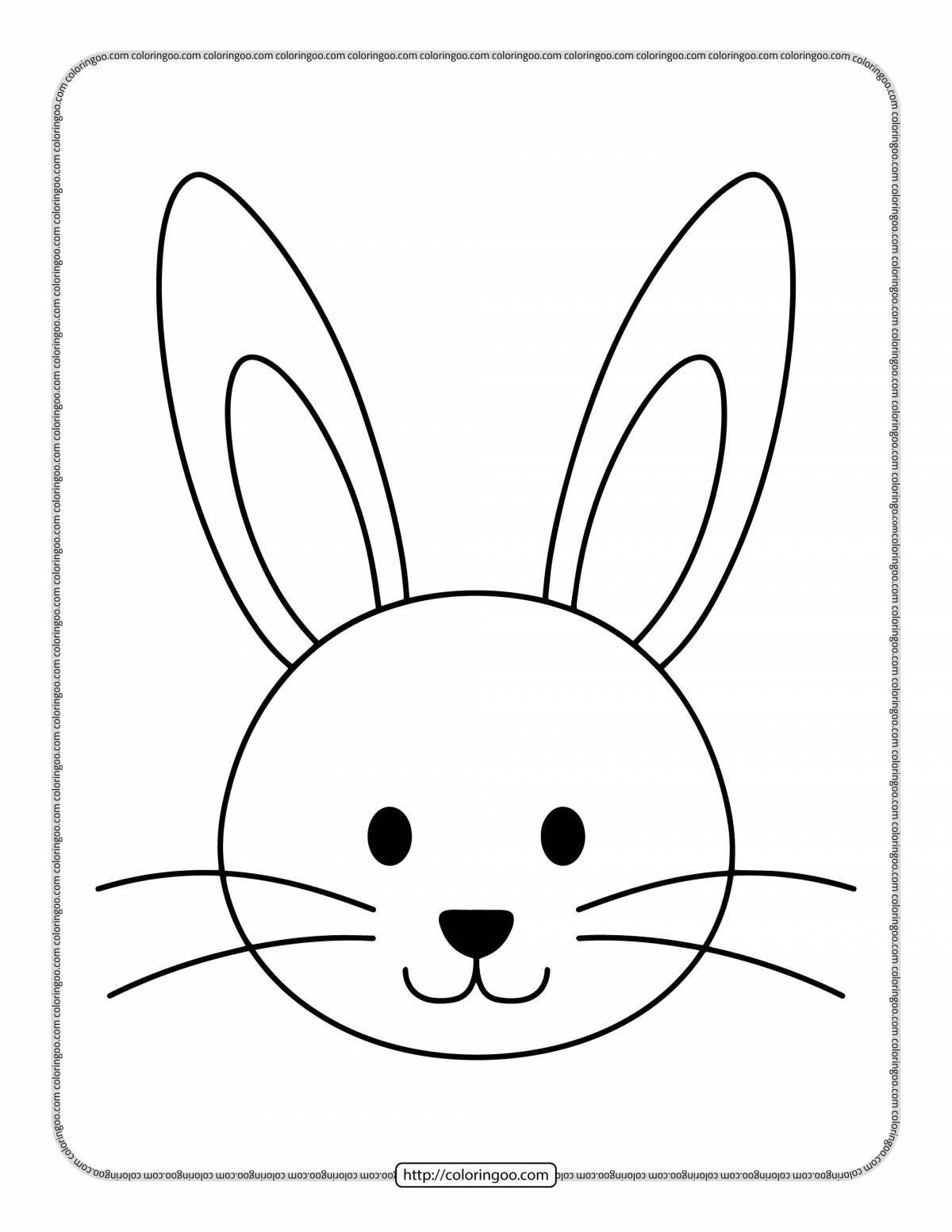 Fancy rabbit head coloring book