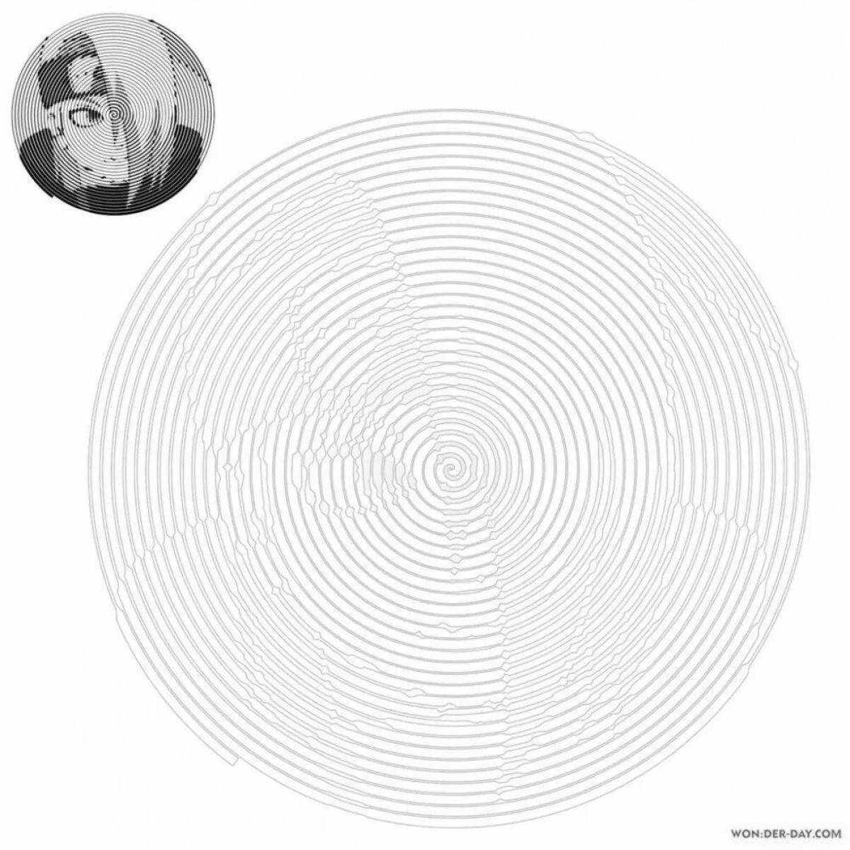 Photo Fun Miyagi spiral coloring book