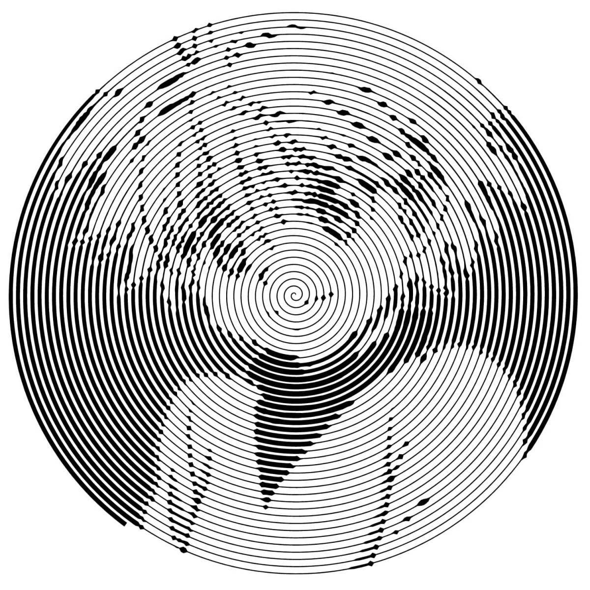 Photo Beautiful miyagi spiral coloring page