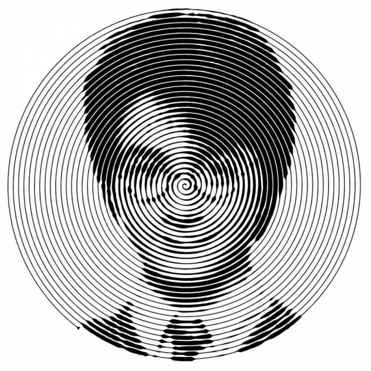 Photo Miyagi Charming Spiral Coloring Page