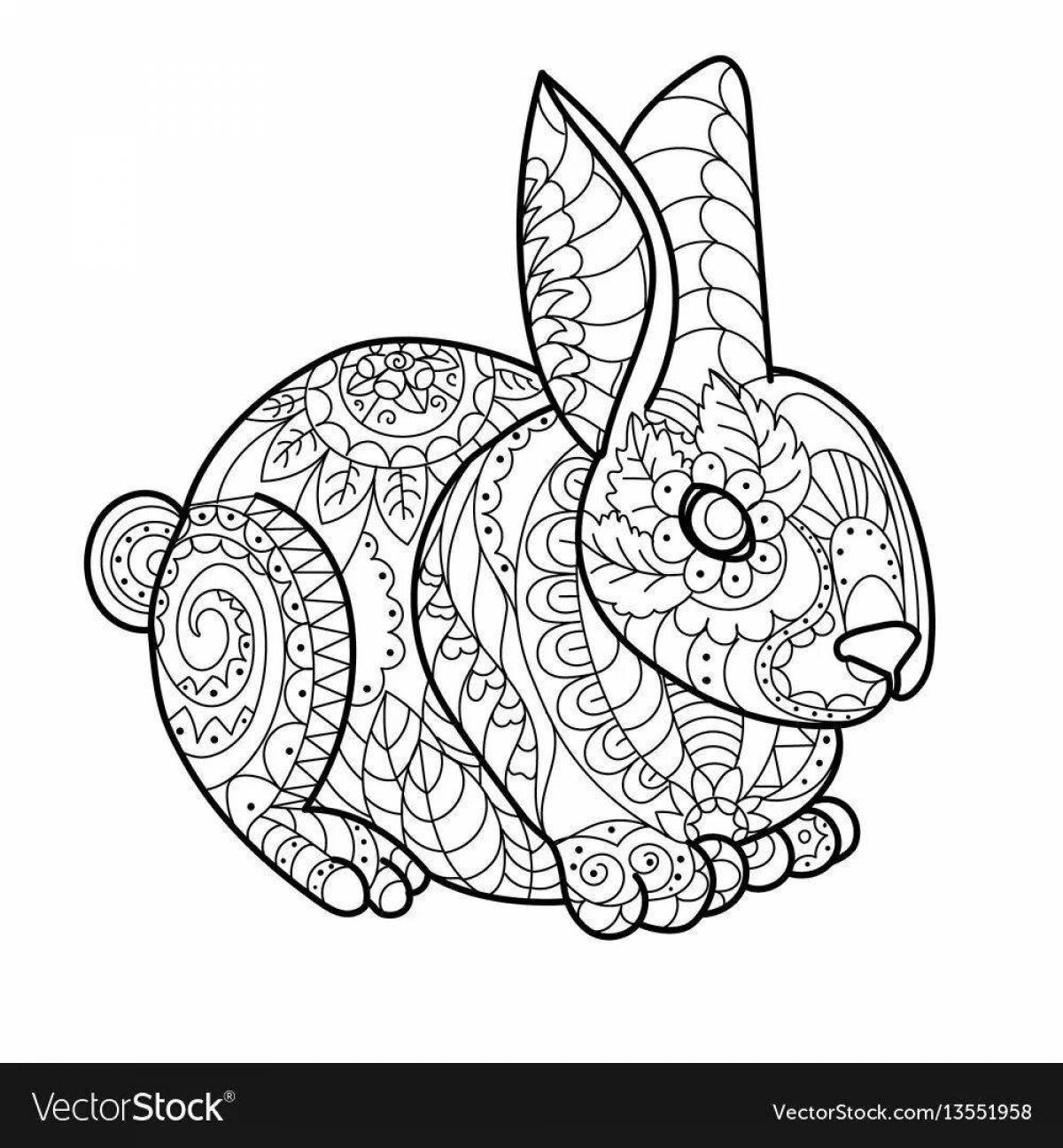 Funny coloring bunny antistress
