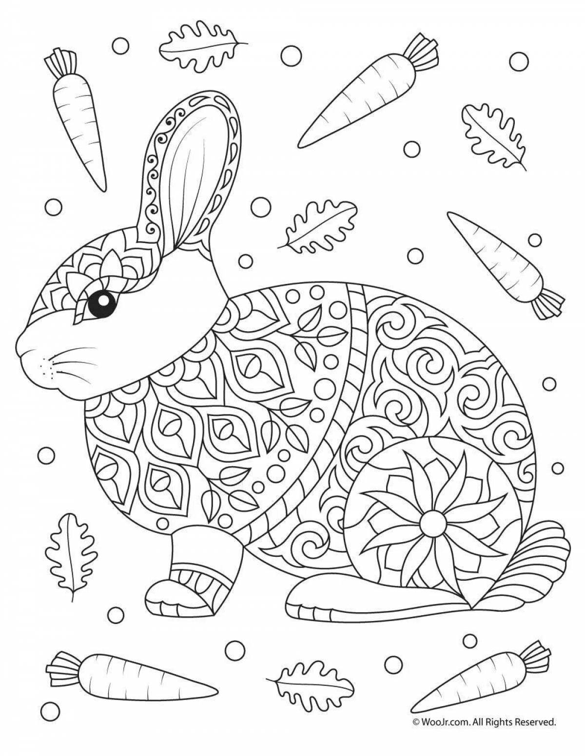 Peace coloring bunny antistress