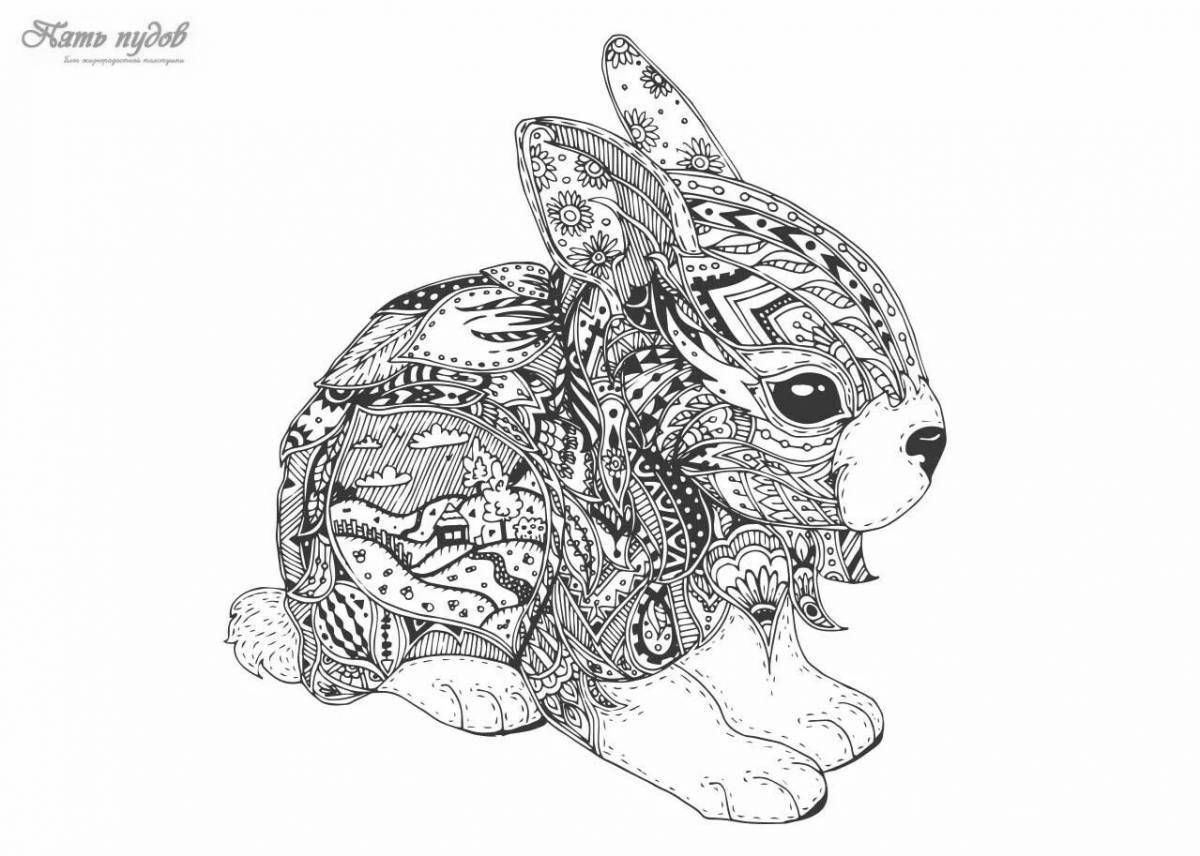 Glorious coloring page bunny antistress